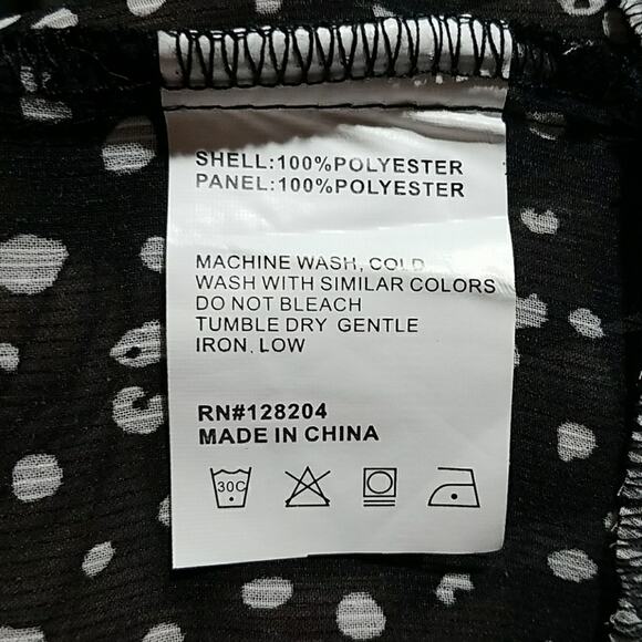 Remy Black and white sheer polka dot top Medium - Picture 6 of 6